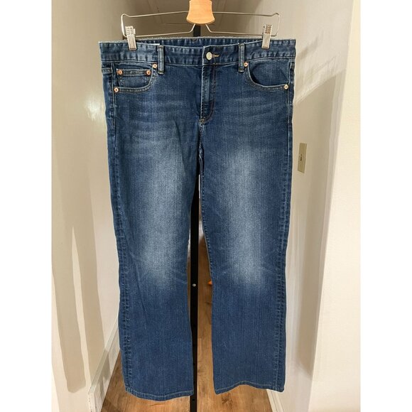 EUC GAP 1969 Perfect Boot Jeans 32R Regular Denim Blue - Picture 1 of 3